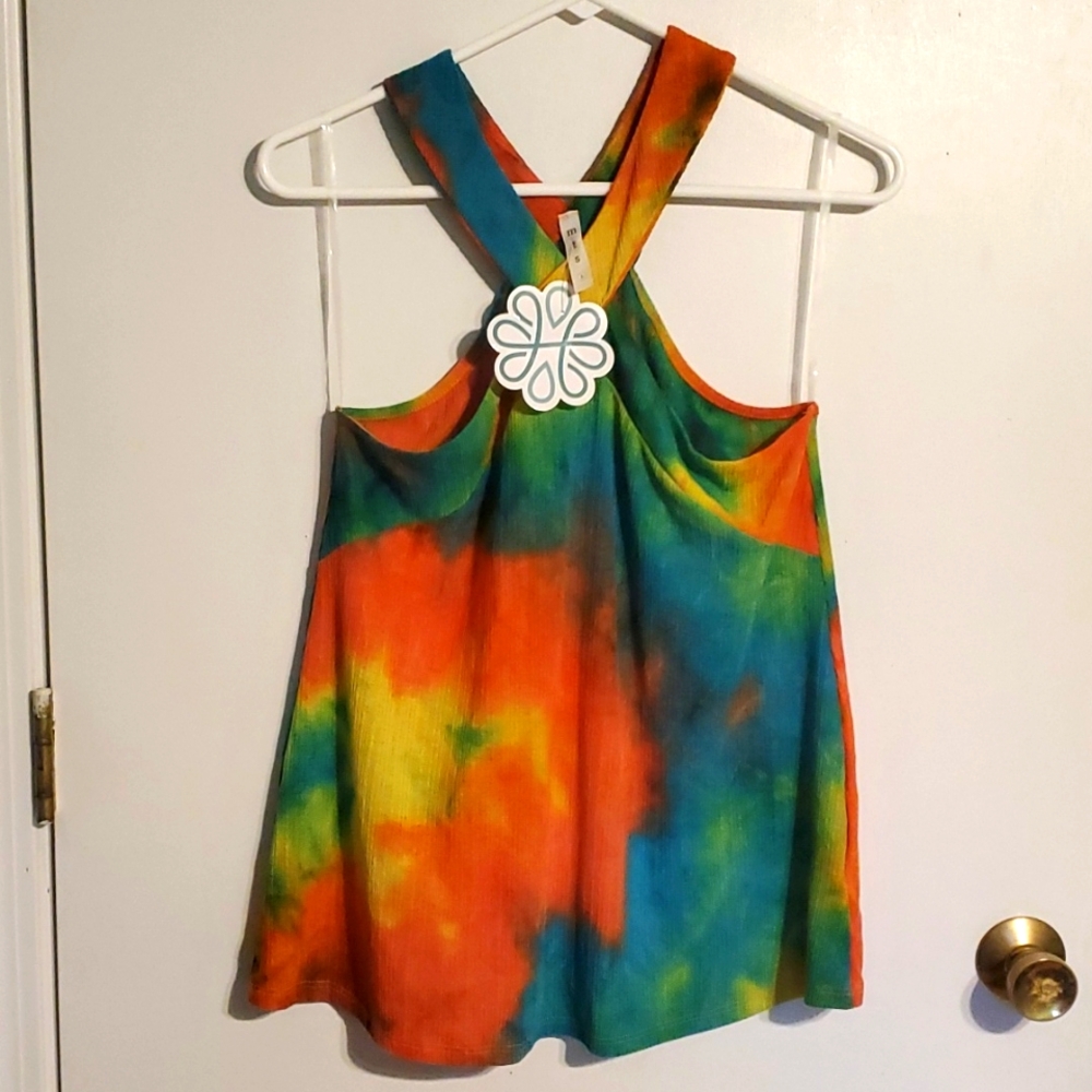 New mts women's L tie-dye tank top
